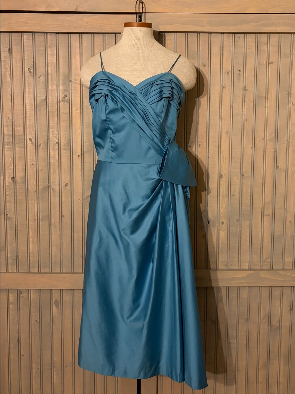 1960s French Blue Cocktail Dress